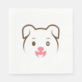 Niedliches Welpenwink Serviette (Vorderseite)