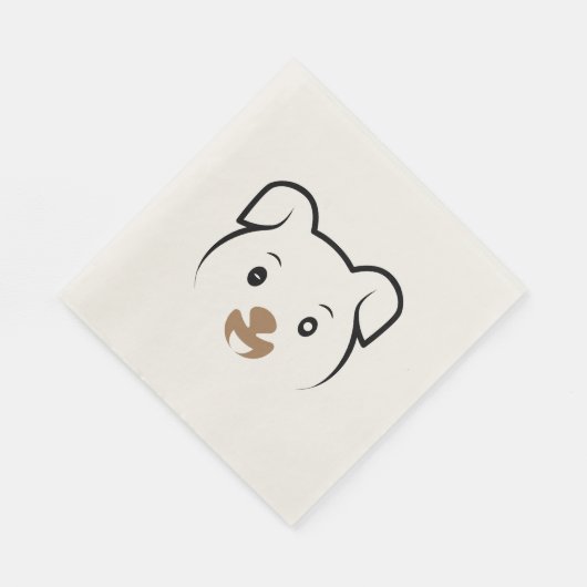 Niedliches Welpenwink Serviette (Ecke)