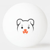 Niedliches Welpenwink Tischtennisball (Rückseite)