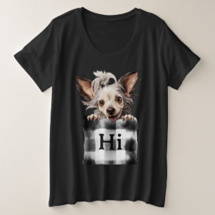 Niedliches Welpenzeichen Große Größe T-Shirt
