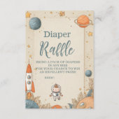 Niedliches Weltraumabenteuer Diapper Raffle Begleitkarte (Vorderseite)
