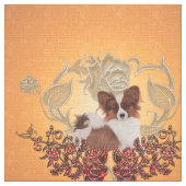 Niedliches wenig papillon stoff (Nahaufnahme)