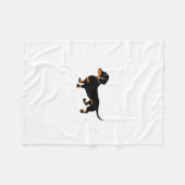 Niedliches wenig Schwarzes und TAN-Dackel - Fleecedecke (Vorderseite (Horizontal))