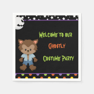 Niedliches Werewolf-Boy Halloween-Kostüm-Party Serviette