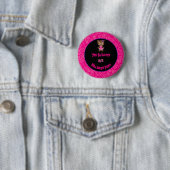 Niedliches Werewolf-Girl-Halloween-Party Button (Beispiel)