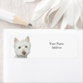 Niedliches Westie-Dog-Etikett (Insitu)