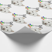 Niedliches Westie Hunde-und Geschenkpapier (Ecke)
