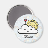 Niedliches Wetter Magnet (Vorderseite/Rückseite)