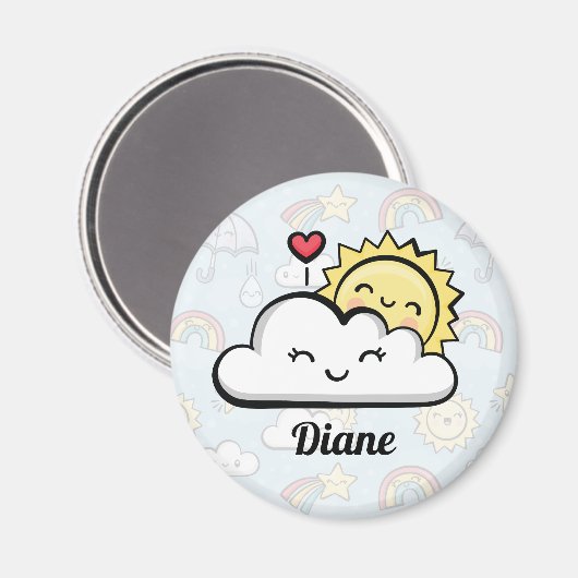 Niedliches Wetter Magnet (Vorderseite/Rückseite)