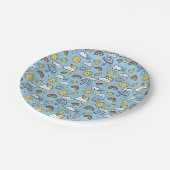 Niedliches Wetter Pappteller (Schrägansicht)