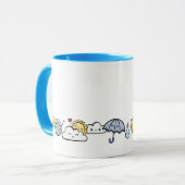 Niedliches Wetter Tasse (Vorderseite Links)