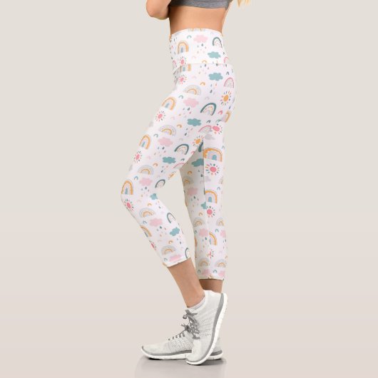 Niedliches Wettermuster Capri Leggings (Links)