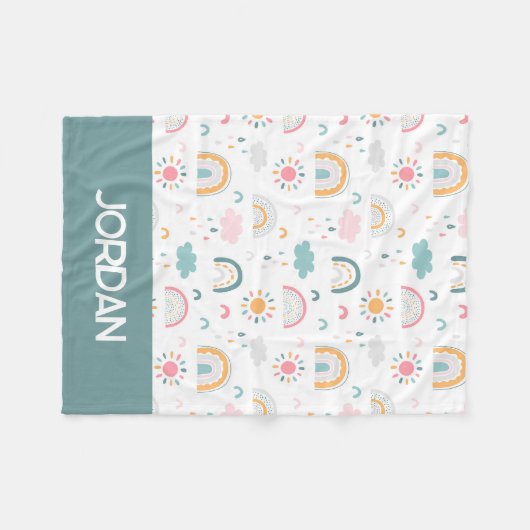 Niedliches Wettermuster Fleecedecke (Vorderseite (Horizontal))