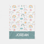 Niedliches Wettermuster Fleecedecke (Vorderseite)