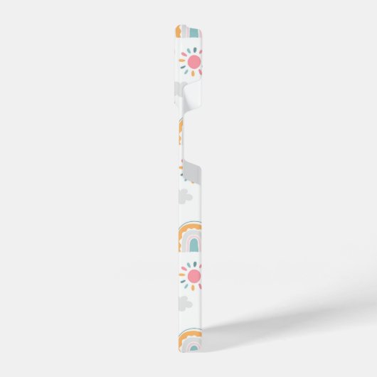 Niedliches Wettermuster iPhone Hülle (Linke Seite)