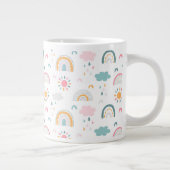 Niedliches Wettermuster Jumbo-Tasse (Rechts)