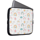 Niedliches Wettermuster Laptopschutzhülle (Vorne Rechts)