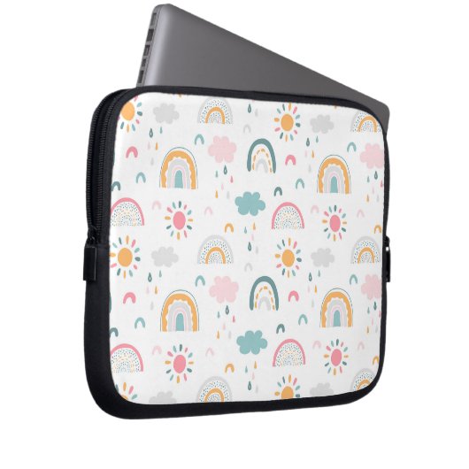 Niedliches Wettermuster Laptopschutzhülle (Vorne Rechts)