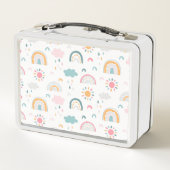 Niedliches Wettermuster Metall Brotdose (Rückseite)