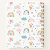 Niedliches Wettermuster Notizblock (Rückseite)