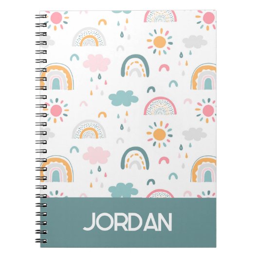 Niedliches Wettermuster Notizblock (Vorderseite)