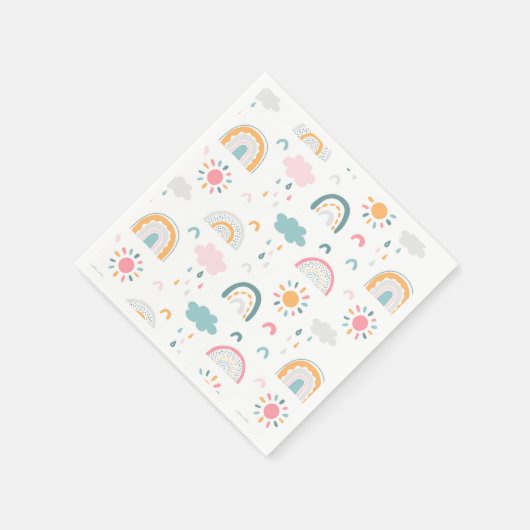 Niedliches Wettermuster Serviette (Ecke)