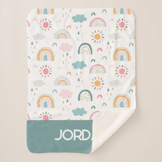 Niedliches Wettermuster Sherpadecke (Vorderseite)