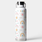 Niedliches Wettermuster Trinkflasche (Rückseite)