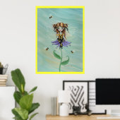 Niedliches Whimsical Bumble Faiasy Fantasy Poster (Heimbüro)