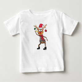 Niedliches Whimsical Dancing Weihnachtsbaum Baby T-shirt