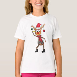 Niedliches Whimsical Dancing Weihnachtsbaum T-Shirt