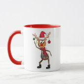 Niedliches Whimsical Dancing Weihnachtsbaum Tasse (Links)