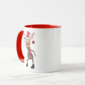 Niedliches Whimsical Dancing Weihnachtsbaum Tasse (Vorderseite Links)