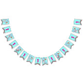 Niedliches Whimsical Floral Ocean Creatures Girl F Wimpelkette (Alle)