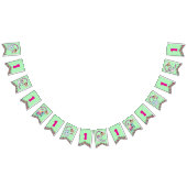 Niedliches Whimsical Floral Ocean Creatures Girl F Wimpelkette (Alle)