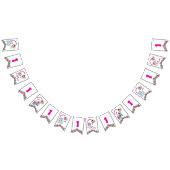 Niedliches Whimsical Floral Ocean Creatures Girl F Wimpelkette (Alle)