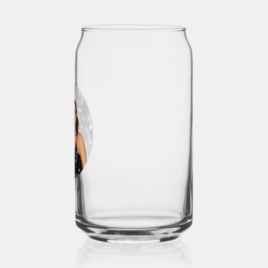 Niedliches Whimsical Heart Monogram Wedding Foto C Dosenglas (Links)