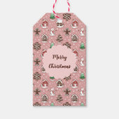 Niedliches Whimsical Holiday Cookie Muster Weihnac Geschenkanhänger (Vorderseite)