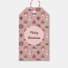 Niedliches Whimsical Holiday Cookie Muster Weihnac Geschenkanhänger