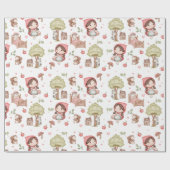 Niedliches Whimsical Little Red Riding Hood Storyb Geschenkpapier (Flach)