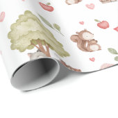 Niedliches Whimsical Little Red Riding Hood Storyb Geschenkpapier (Rolleneckpunkt)