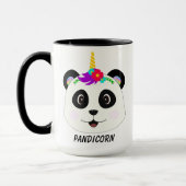 Niedliches Whimsical Panda Unicorn Pandicorn Tasse (Links)
