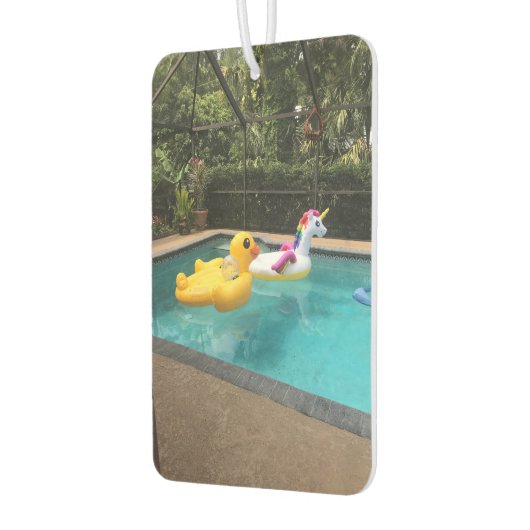 Niedliches Whimsical Schwimmbad Spielzeug Air Fres Autolufterfrischer (Links)