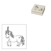 Niedliches Whimsical Unicorn Gummistempel (Stempel)