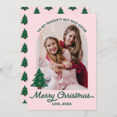 Niedliches Whimsical Weihnachtsbaum Custom Foto Feiertagskarte (Vorne/Hinten)