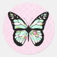 Niedliches Whimsikrosa und Aquamarine Schmetterlin