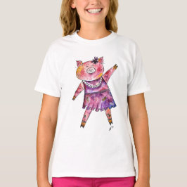 Niedliches Whimsiktanzschwein T-Shirt