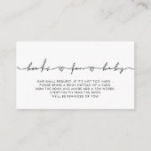 Niedliches Whimsiktuch-Babyduschbuch Begleitkarte (Vorderseite)