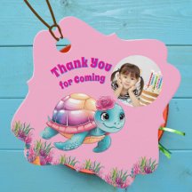 Niedliches Whimsisches Foto Floral Sea Turtle Gebu