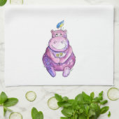 Niedliches Whimsisches Lila Geschirrtuch (Gefaltet)